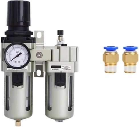 G Thread AC4010-04 Pneumatic Pressure regulating Valve Oil-Water Separator Manual Drain Compressor air Filter(AC4010-04 with 8mm) in Kuwait
