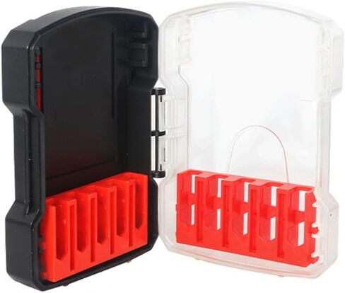 Compact Drill Bit Organizer Case, Hard Plastic Storage Box for Hex Shank Tools, 10-Slot Parts Holder, Lightweight Workshop Accessory(blue) in Saudi Arabia