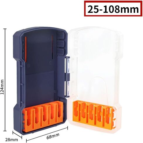Compact Drill Bit Organizer Case, Hard Plastic Storage Box for Hex Shank Tools, 10-Slot Parts Holder, Lightweight Workshop Accessory(blue) in Saudi Arabia