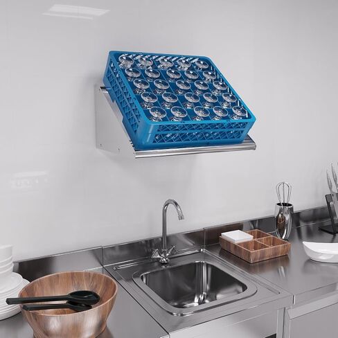 AmGood 42 in. Stainless Steel Tubular Glass Rack Shelf. Holds 2 Dish Racks. NSF. in Saudi Arabia