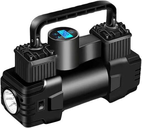 Digital Display 12V 150PSI Mini Dual Cylinder Heavy Duty Tire Inflator with LED Light in Saudi Arabia