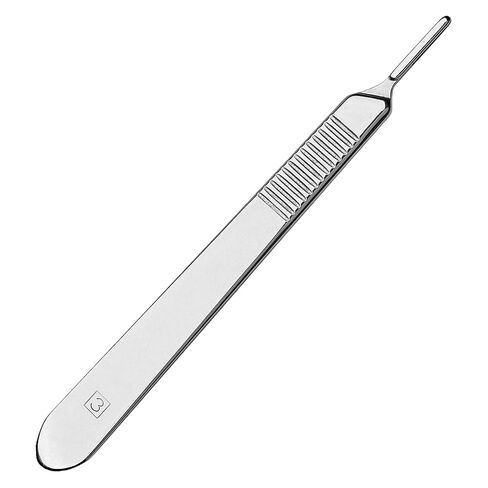 Scalpel Handle Flat Design, Plain with Grip Grooves - Stainless Steel Scalpel Handle - for Taxidermy, Crafts, Wood Carving, Wax Carving, and More. Blades Not Included (10, Handle #3) in Saudi Arabia