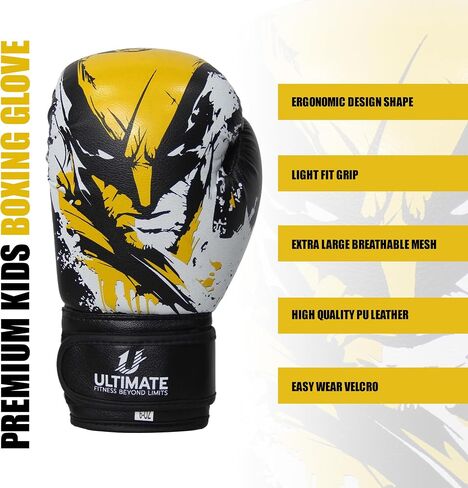 Ultimate Kids Boxing Gloves الشباب المتزايد والتدريب اللكم Kickboxing Muay التايلاندية من 6-15 قفازات تدريب الأطفال in Kuwait