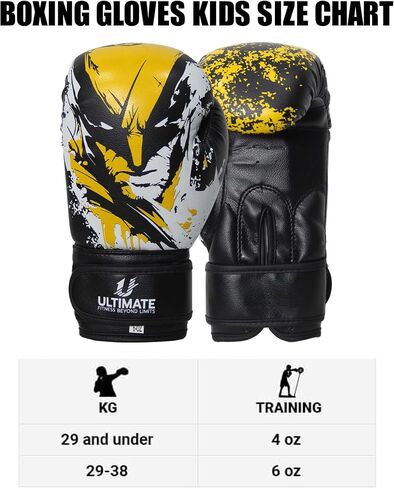 Ultimate Kids Boxing Gloves الشباب المتزايد والتدريب اللكم Kickboxing Muay التايلاندية من 6-15 قفازات تدريب الأطفال in Kuwait