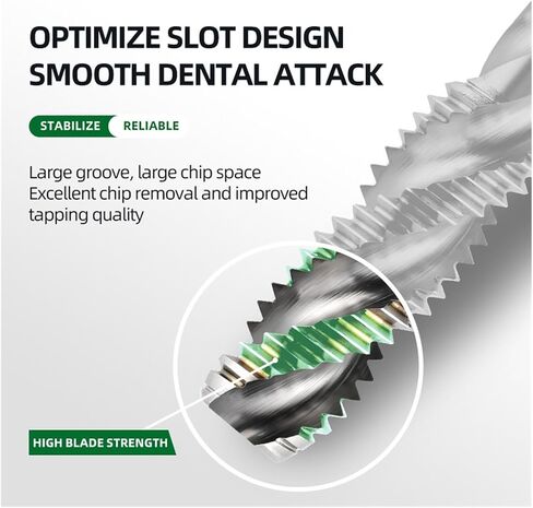Drill Tap Bit Set, Machine Taps Tapping Spiral Tip Taps Stainless Steel Aluminum M2- M30 in Saudi Arabia