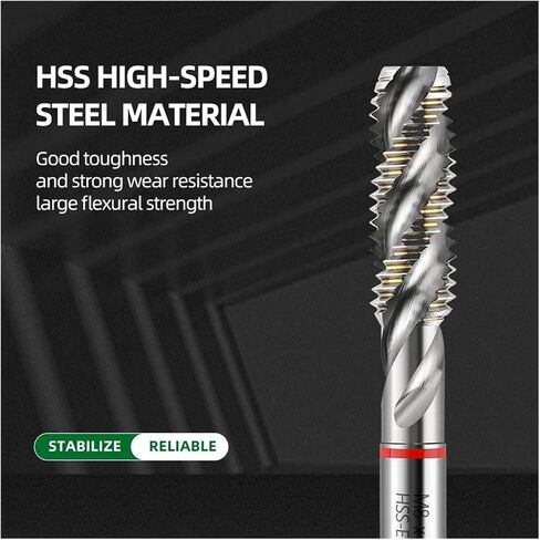 Drill Tap Bit Set, Machine Taps Tapping Spiral Tip Taps Stainless Steel Aluminum M2- M30 in Saudi Arabia