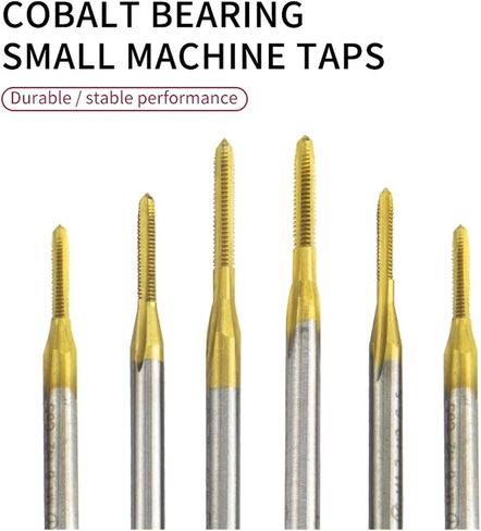 Drill Tap Bit Set, 1/5/10pc M0.8-M2.0Titanium-Plated and Cobalt-containing Machine Small tap in Saudi Arabia