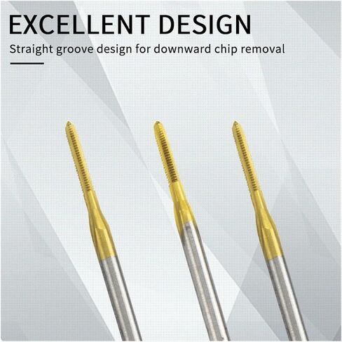 Drill Tap Bit Set, 1/5/10pc M0.8-M2.0Titanium-Plated and Cobalt-containing Machine Small tap in Saudi Arabia