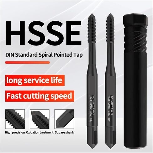Drill Tap Bit Set, Standard Spiral Groove tap tip M2 -M12 6HX DIN371 Machine Thread tap 1pcs in Saudi Arabia