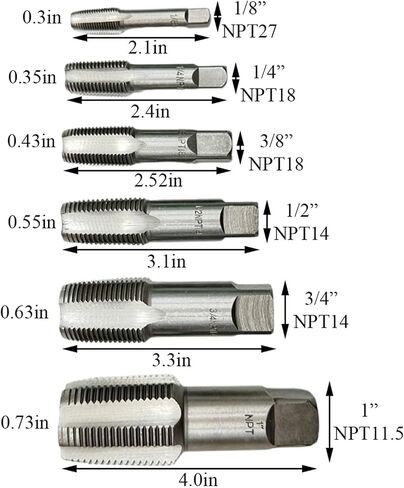 Drill Tap Bit Set, 5/6 Pcs Pipe Tap Set Threading Plumbing with Storage Case Thread Tapping Tool Kit in Saudi Arabia