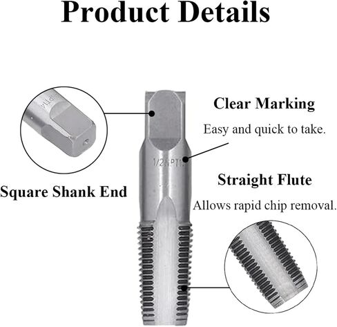 Drill Tap Bit Set, 5/6 Pcs Pipe Tap Set Threading Plumbing with Storage Case Thread Tapping Tool Kit in Saudi Arabia