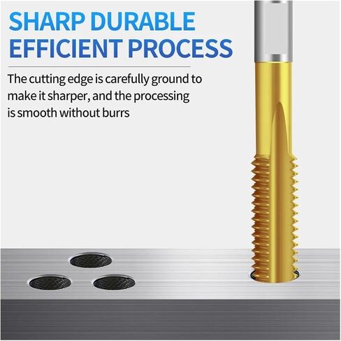Drill Tap Bit Set, TAP Coating Left Hand Straight Fluted Hand Tap M2 -M12 Machine Screw Thread Taps in Saudi Arabia
