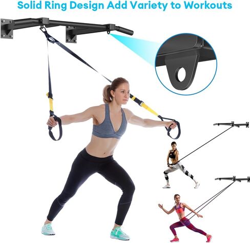 Wall Mount Pull Up Bar, Joist Mount Pull Up Bar, Beam and Rafter Mounted Chin Up Bar for Home Gym With Wood Mount and Wall Mount Screws in Kuwait