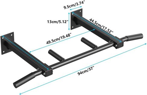Wall Mount Pull Up Bar, Joist Mount Pull Up Bar, Beam and Rafter Mounted Chin Up Bar for Home Gym With Wood Mount and Wall Mount Screws in Kuwait