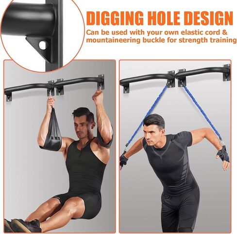 Tobwolf 2pcs الحائط جبل جبل السحب لأعلى ، التدريب على القوة الثقيلة الذقن قضبان ، إطار الباب السحب قضبان السقف مثبتة ، سميكة الصلب الشنق الشنق in Saudi Arabia