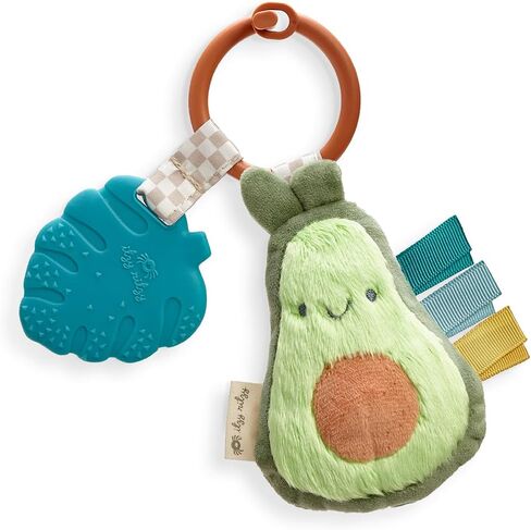Itzy Ritzy Infant Toy & Teether - تتضمن لعبة Itzy Pal Baby Beaby Beaby Toy Lovey و Grinkle Sound و Mybons و Silicone Teother للمولود الجديد (Pickle) in Saudi Arabia