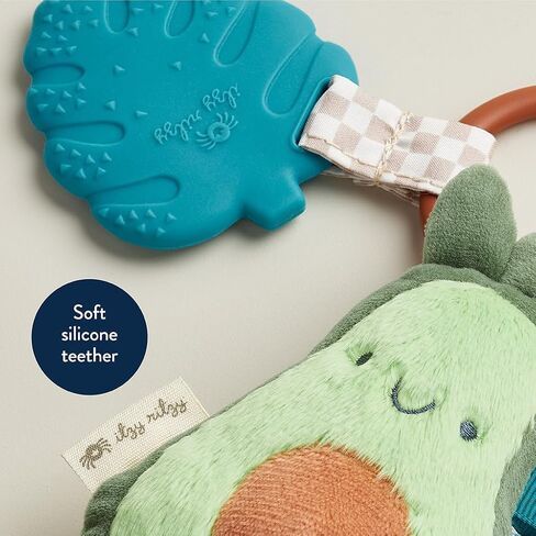 Itzy Ritzy Infant Toy & Teether - تتضمن لعبة Itzy Pal Baby Beaby Beaby Toy Lovey و Grinkle Sound و Mybons و Silicone Teother للمولود الجديد (Pickle) in Saudi Arabia