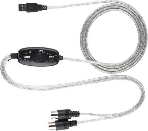 Sonew Plug & Play MIDI to USB Cable Converter ?MIDI Interface Adapter for Keyboard Music Editing ?AutoInstall Drivers, Record & Dub Instruments in Saudi Arabia