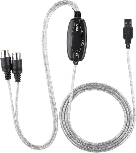 Sonew Plug & Play MIDI to USB Cable Converter ?MIDI Interface Adapter for Keyboard Music Editing ?AutoInstall Drivers, Record & Dub Instruments in Saudi Arabia