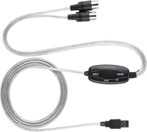 Sonew Plug & Play MIDI to USB Cable Converter ?MIDI Interface Adapter for Keyboard Music Editing ?AutoInstall Drivers, Record & Dub Instruments in Saudi Arabia