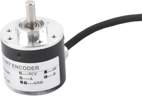 Incremental Rotary Encoder, 600P R Magnetoelectric Incremental Quadrature Encoder 5V to 24V AB 2 Phases Shaft 6mm in Saudi Arabia