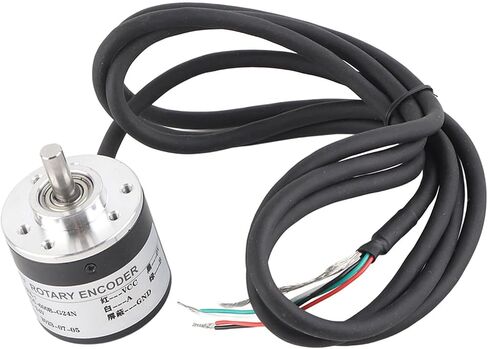Incremental Rotary Encoder, 600P R Magnetoelectric Incremental Quadrature Encoder 5V to 24V AB 2 Phases Shaft 6mm in Saudi Arabia