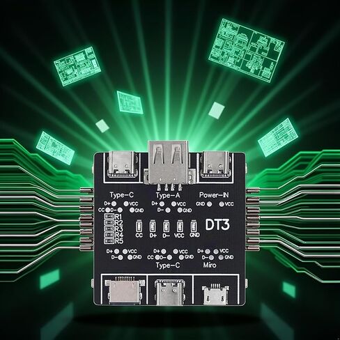 1Pc USB Cable Tester Board USB Cable Checkers Data Wire Charging Test Data Line USB Type C Tester Board,PCB Black in Saudi Arabia