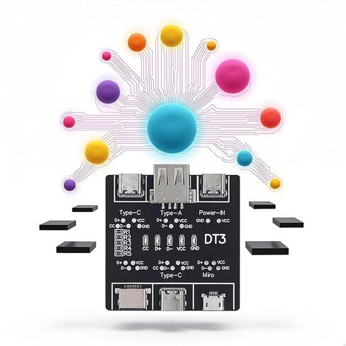 1Pc USB Cable Tester Board USB Cable Checkers Data Wire Charging Test Data Line USB Type C Tester Board,PCB Black in Saudi Arabia