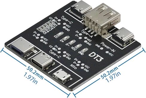 1Pc USB Cable Tester Board USB Cable Checkers Data Wire Charging Test Data Line USB Type C Tester Board,PCB Black in Saudi Arabia