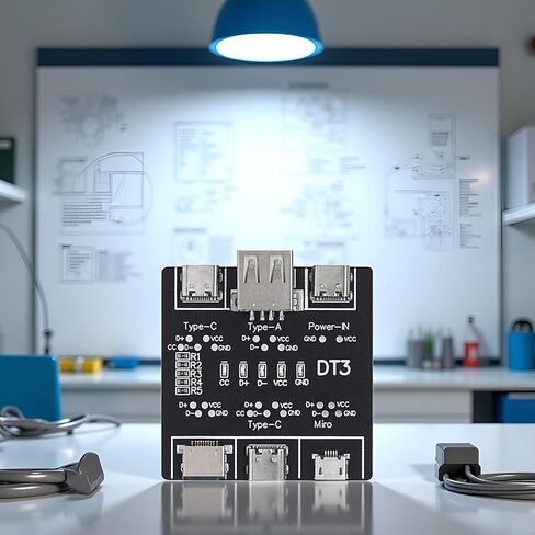 1Pc USB Cable Tester Board USB Cable Checkers Data Wire Charging Test Data Line USB Type C Tester Board,PCB Black in Saudi Arabia