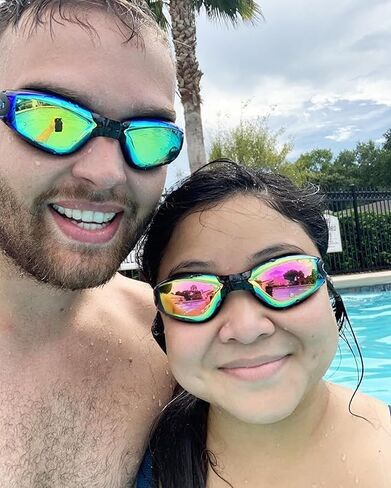 Swim Goggles, 2 Pack Swimming Goggles Anti Fog No Leaking UV Protection Wide View For Adult Women Men Youth in Saudi Arabia