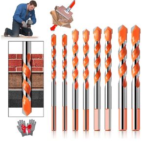 Peachloft Drill Bits, Concrete Drill Bit Set, Concrete Drill Bit Set, Antiskid Triangle Handle, for Metal, Stone, Glass, Concrete (2 Set(6+8+10+12mm)) in Saudi Arabia