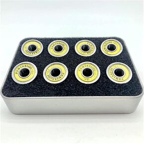 محامل 16pcs PowerSlide ILQ-9 608 الزلاجات المضمونة المحمل للتزلج على التزلج على الجليد 608zz Gold in Kuwait