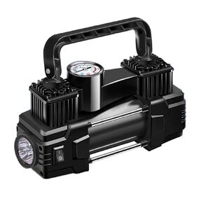 مؤشر 12V 150ppsi Mini Dual Cylinder Heavy Duty Tyre مع ضوء LED (مقياس المؤشر) in Kuwait