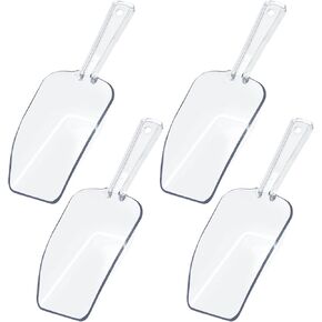 4Pcs Clear Plastic Ice Scoop for Freezer, Mini Candy Popcorn Scoops for Buffet Food Dry Goods, Flour Scoops for Canisters, 7.5 In (Clear) in Kuwait