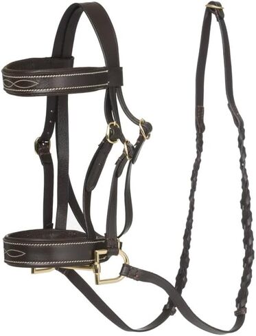 Lemieux Hobby Horse Hunter Bridle - بني - جلد ناعم مع بتات معدنية - قابلة للتعديل بالكامل - مناسبة للأعمار 3+ in Saudi Arabia