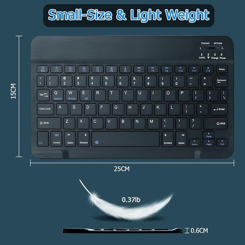 لوحة مفاتيح Bluetooth لجهاز iPad ، لوحة مفاتيح لاسلكية محمولة قابلة لإعادة الشحن لأجهزة اللوحات iPad ، متوافقة مع جميع أجهزة نظام iOS/Windows/Android in Kuwait