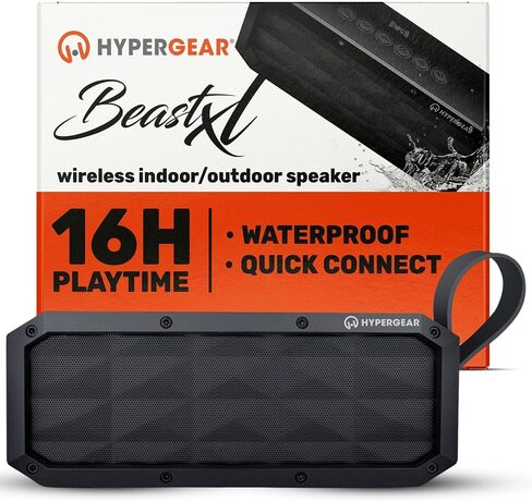 HyperGear Portable Bluetooth Speaker with Loud Boosted Bass HD Sound, BT5.4, LED Lights, Bluetooth Speaker Stereo Pairing Built-in Mic for Home/Outdoor/Party/Beach Birthday Gift in Kuwait