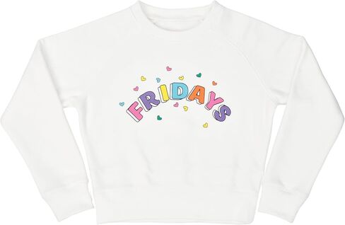 iscream Big Girls Softest Puff Fleece Crewneck Fun Graphic Sweatshirt - Chill Vibes Collection in Saudi Arabia
