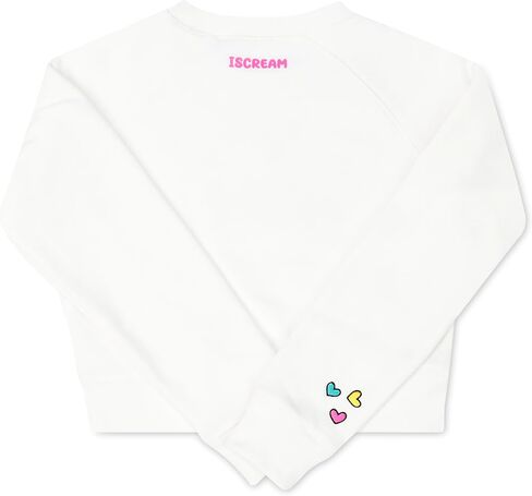 iscream Big Girls Softest Puff Fleece Crewneck Fun Graphic Sweatshirt - Chill Vibes Collection in Saudi Arabia