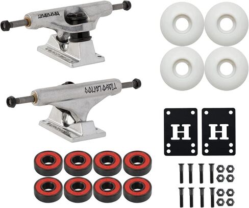 Independent Skateboard Trucks Tiago Lemos Mid 139 8.0" with 52mm Wheels, ABEC 5 Bearings, Mounting Hardware, Optional Risers Included in Saudi Arabia