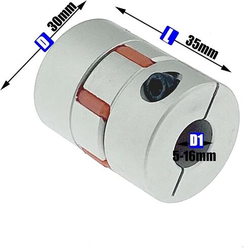 LM D30 L35 مرنة مقرن البرقوق مقرن حجم CNC Jaw Gaw اقتران/8/10/12/14/16mm D30L35 الأزواج 1pcs (6.35x12) in Saudi Arabia