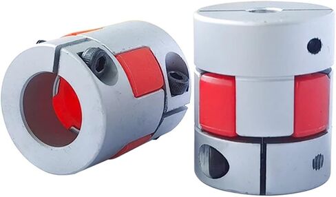 D25L30 Two-Jaw Shaft Coupler Aluminium Motor Flexible Shaft Coupling Connector CNC Flexible Couples 5/6/6.35/8/9.25/10/12/14mm 1Pcs(10mm to 10mm) in Saudi Arabia