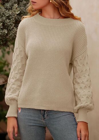 PRETTYGARDEN Women's 2024 Winter Pullover Sweater Casual Long Sleeve Crewneck Loose Chunky Knit Jumper Tops Blouse in Kuwait