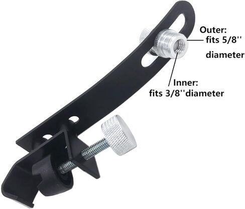 Drum Rim Microphone Clamp with Universal Shockproof Plastic Microphone Clip, Metal Adjustable Drum Rim Mic Mount Holder for Snare Tom Bass Drum Hoop Accessories in Saudi Arabia