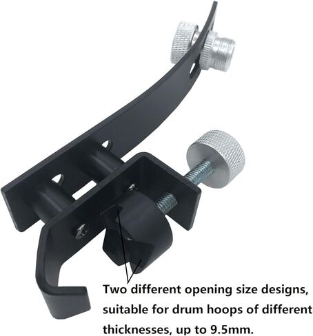 Drum Rim Microphone Clamp with Universal Shockproof Plastic Microphone Clip, Metal Adjustable Drum Rim Mic Mount Holder for Snare Tom Bass Drum Hoop Accessories in Saudi Arabia