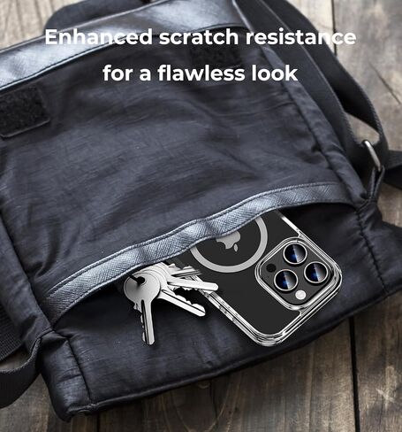 Magic John for iPhone 16 Pro Max Case [زر التحكم في الكاميرا] [متوافق مع Magsafe] الغطاء المقاوم للخدش ، مقاوم للصدمات العسكرية ، حالة هاتف مغناطيسي لـ iPhone 16 Pro Max 6.9 بوصة ، واضحة in Saudi Arabia