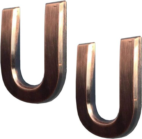رسائل صندوق البريد ، قطعتان "U" ، رسائل علامة الباب أو ملصقات الأبجدية لباب المنزل أو لوحة العنوان. (2.75 "رسالة ، برونزية) in Kuwait