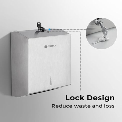 Paper Towel Holder Dispenser Wall Mount, Stainless Steel Bathroom Paper Towel Holder, C Fold Multifold Trifold Paper Towel Dispenser,Commercial Toilet Paper Napkin Holder, Hand Towel Dispenser in Saudi Arabia