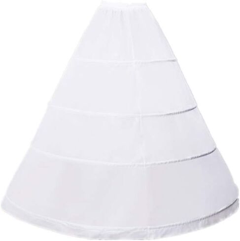 ZLQQ Women's 4-Hoop A-Line Floor Length Wedding Ball Gown Petticoat Underskirt Crinoline in Saudi Arabia